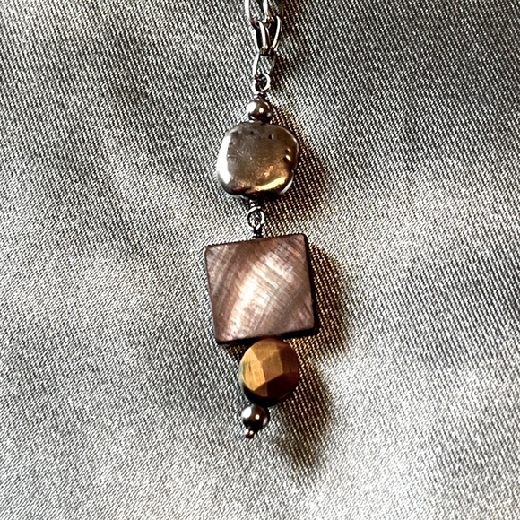 Silpada Vintage .925 Sterling Silver Tiger’s Eye Necklace 16-18”w/extension - Picture 3 of 9